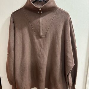 LILLUSORY Maglia A Collo Alto Maniche Lunghe Donna - Top Slim Adherente In Cotone, Casual E Confortevole Per Sottoveste O Uso Quotidiano (Grigio, XL)